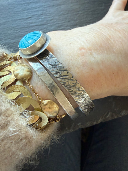 Turquoise Scarab Bangle