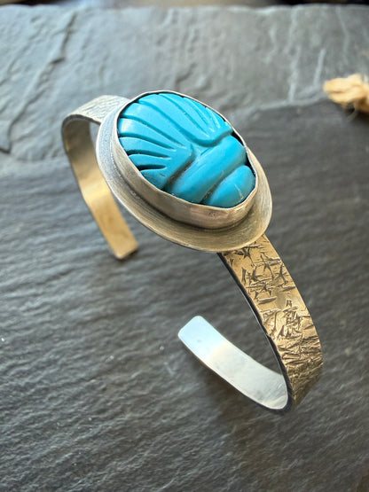 Turquoise Scarab Bangle