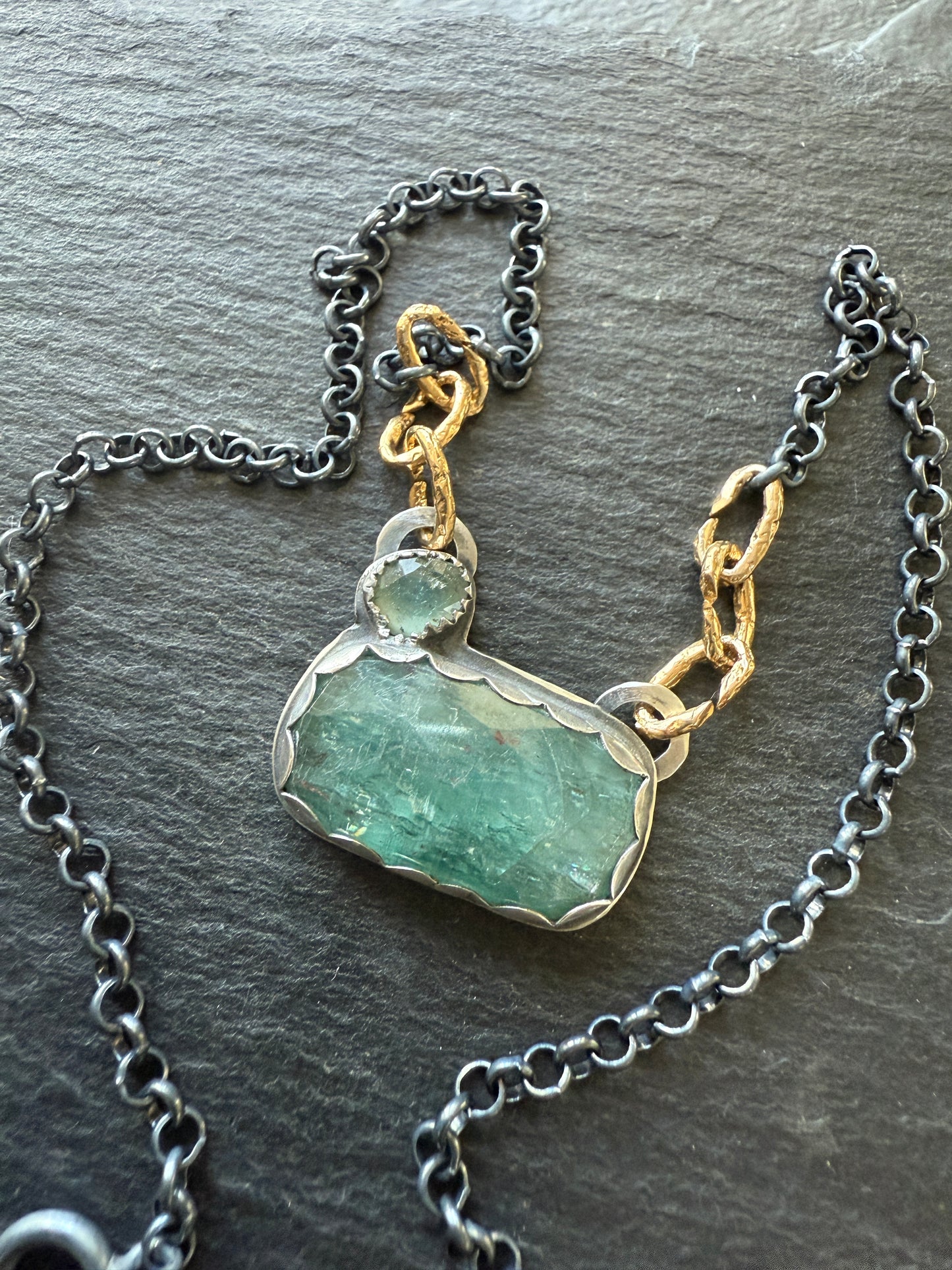 Kyanite and Tourmaline Necklace