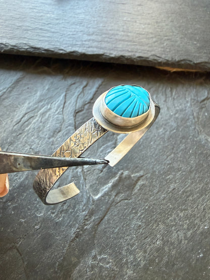 Turquoise Scarab Bangle