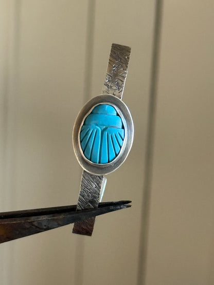 Turquoise Scarab Bangle