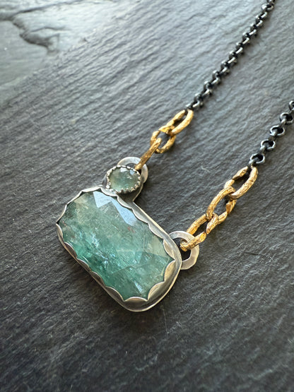 Kyanite and Tourmaline Necklace