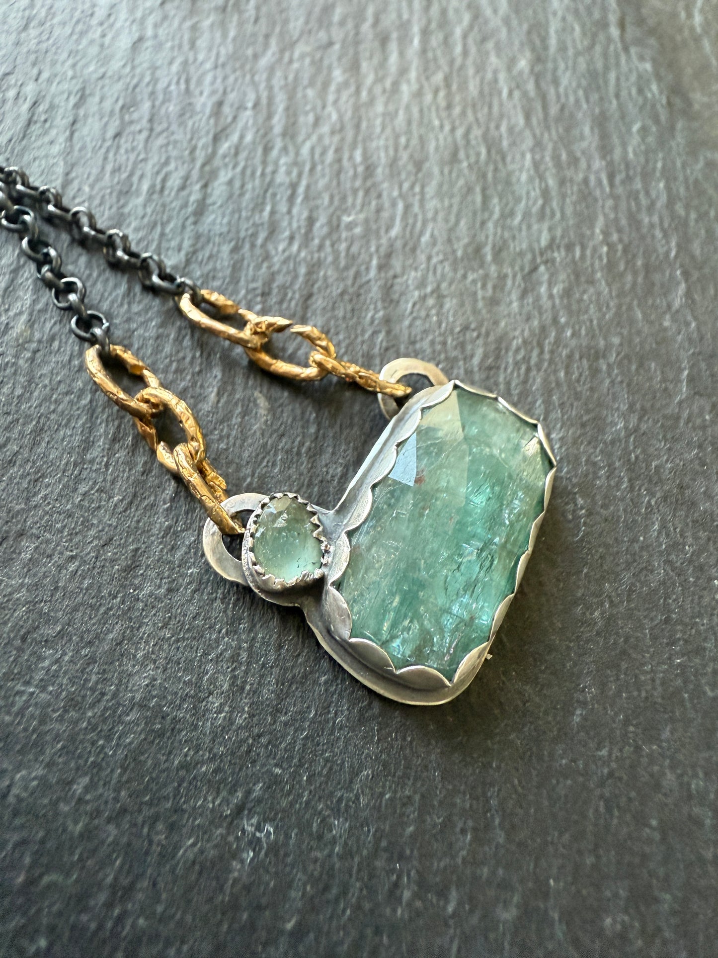 Kyanite and Tourmaline Necklace