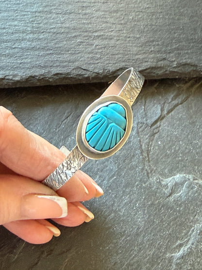 Turquoise Scarab Bangle