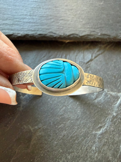 Turquoise Scarab Bangle