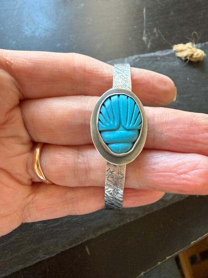 Turquoise Scarab Bangle