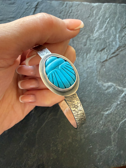 Turquoise Scarab Bangle