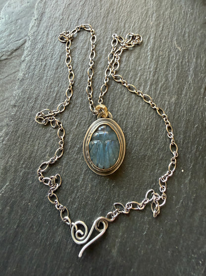 Labradorite Scarab Necklace