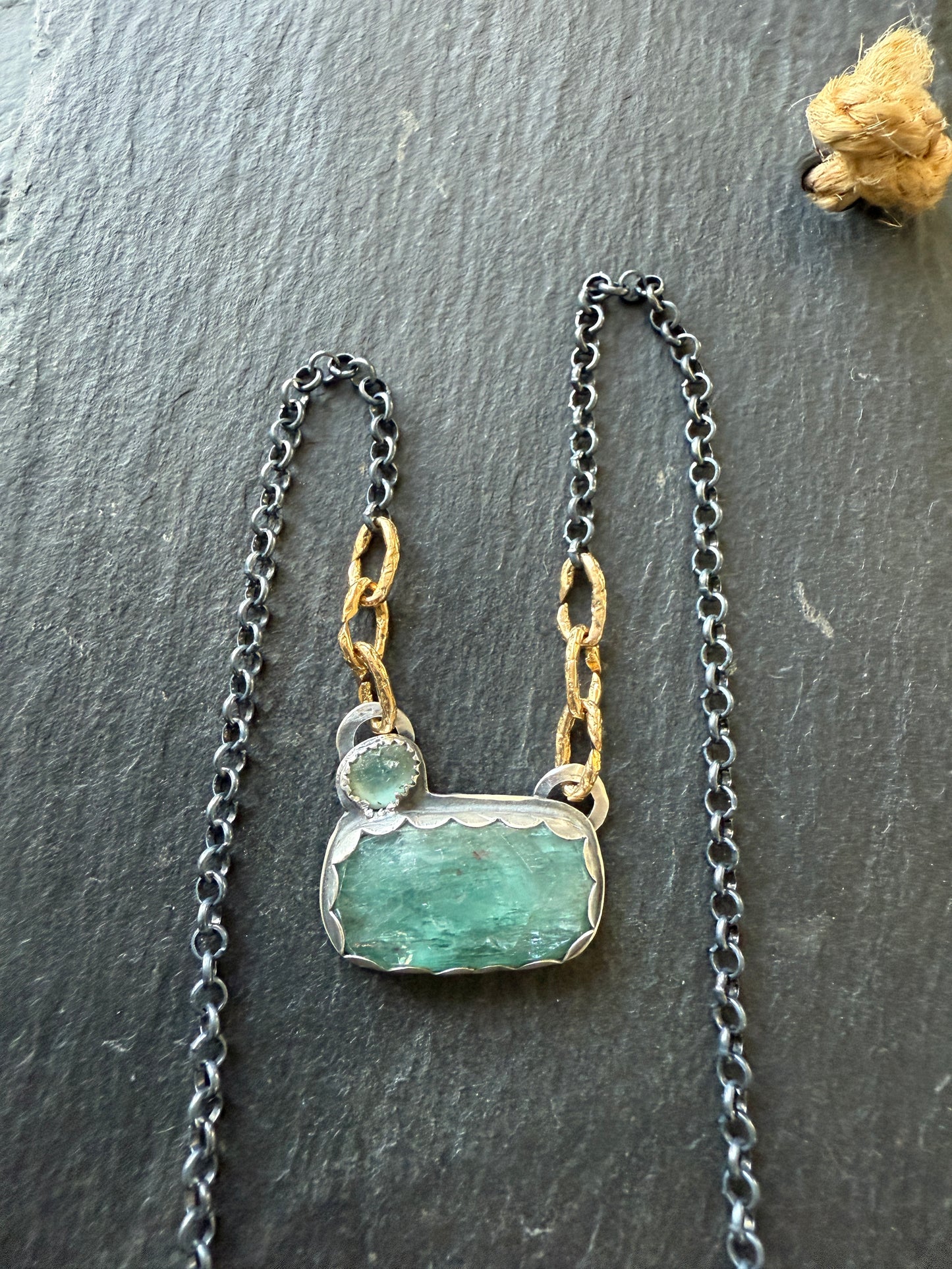 Kyanite and Tourmaline Necklace