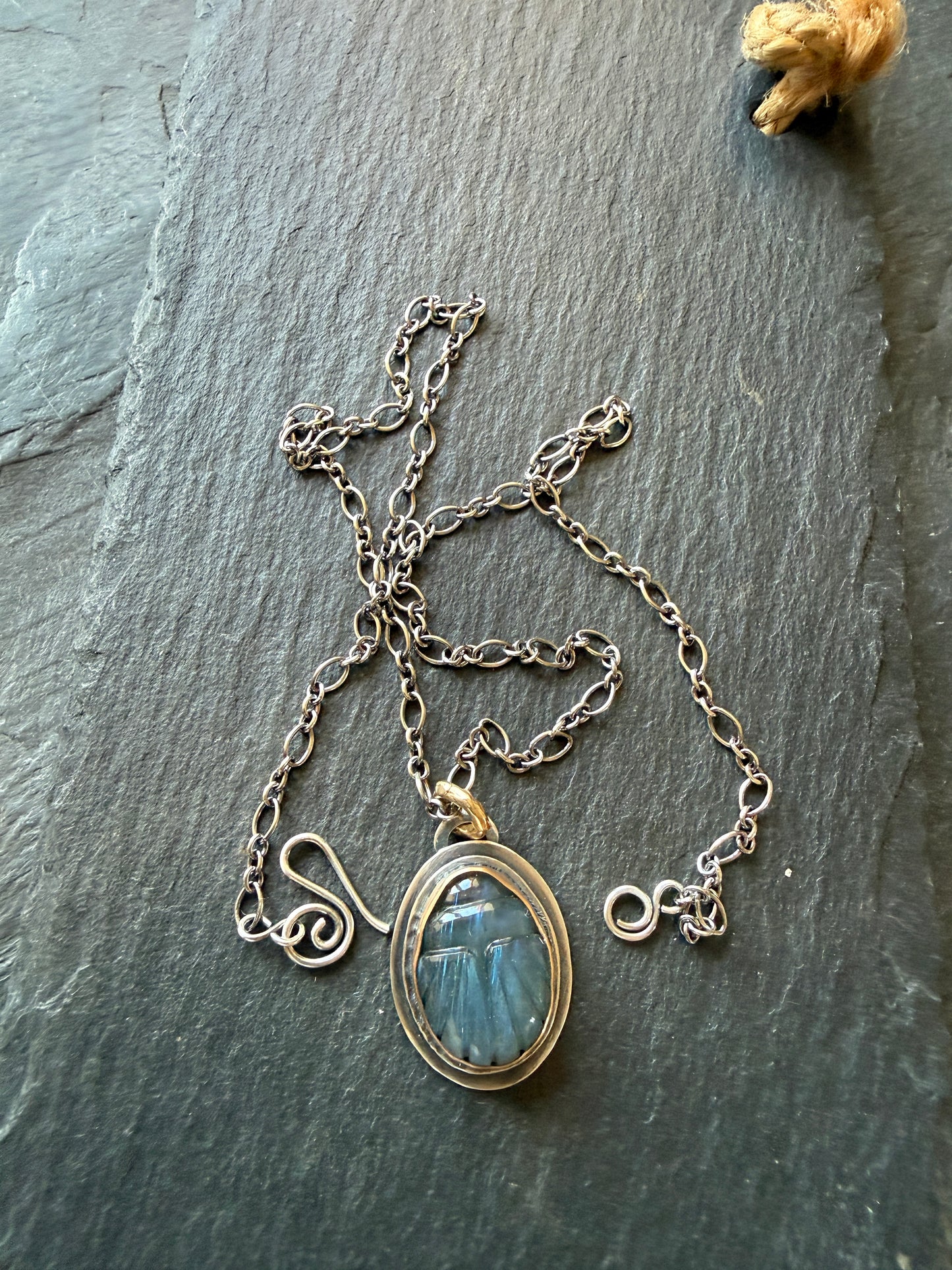 Labradorite Scarab Necklace