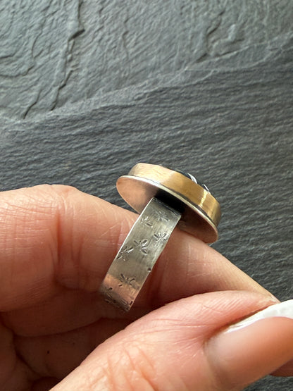 Labradorite Scarab Ring