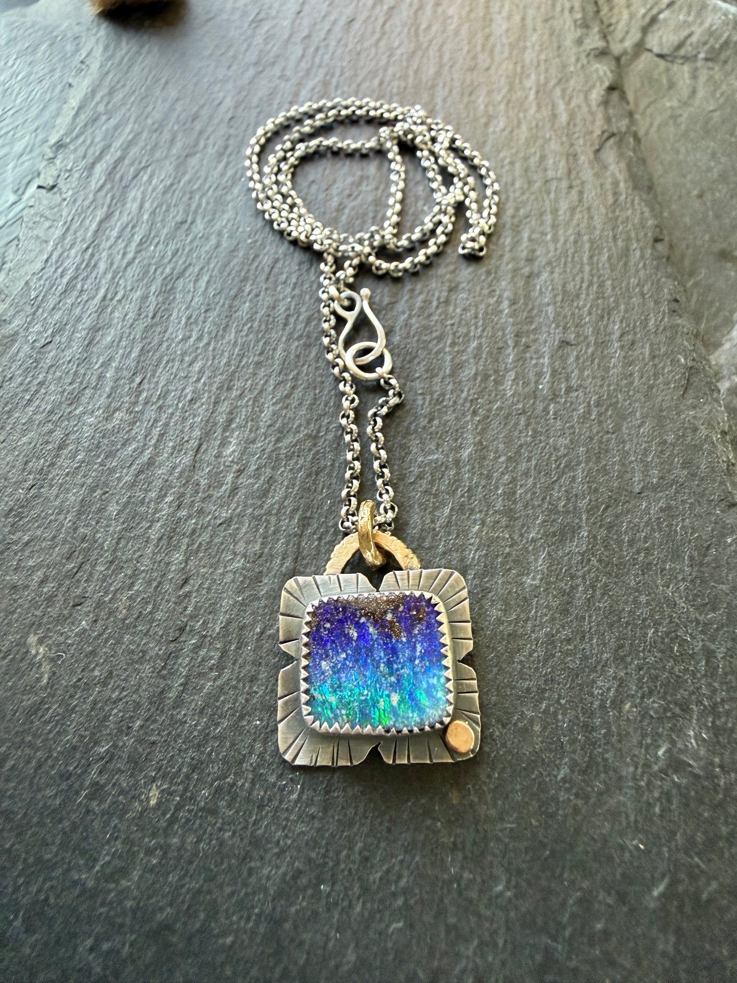 Starry Night Opal Pendant