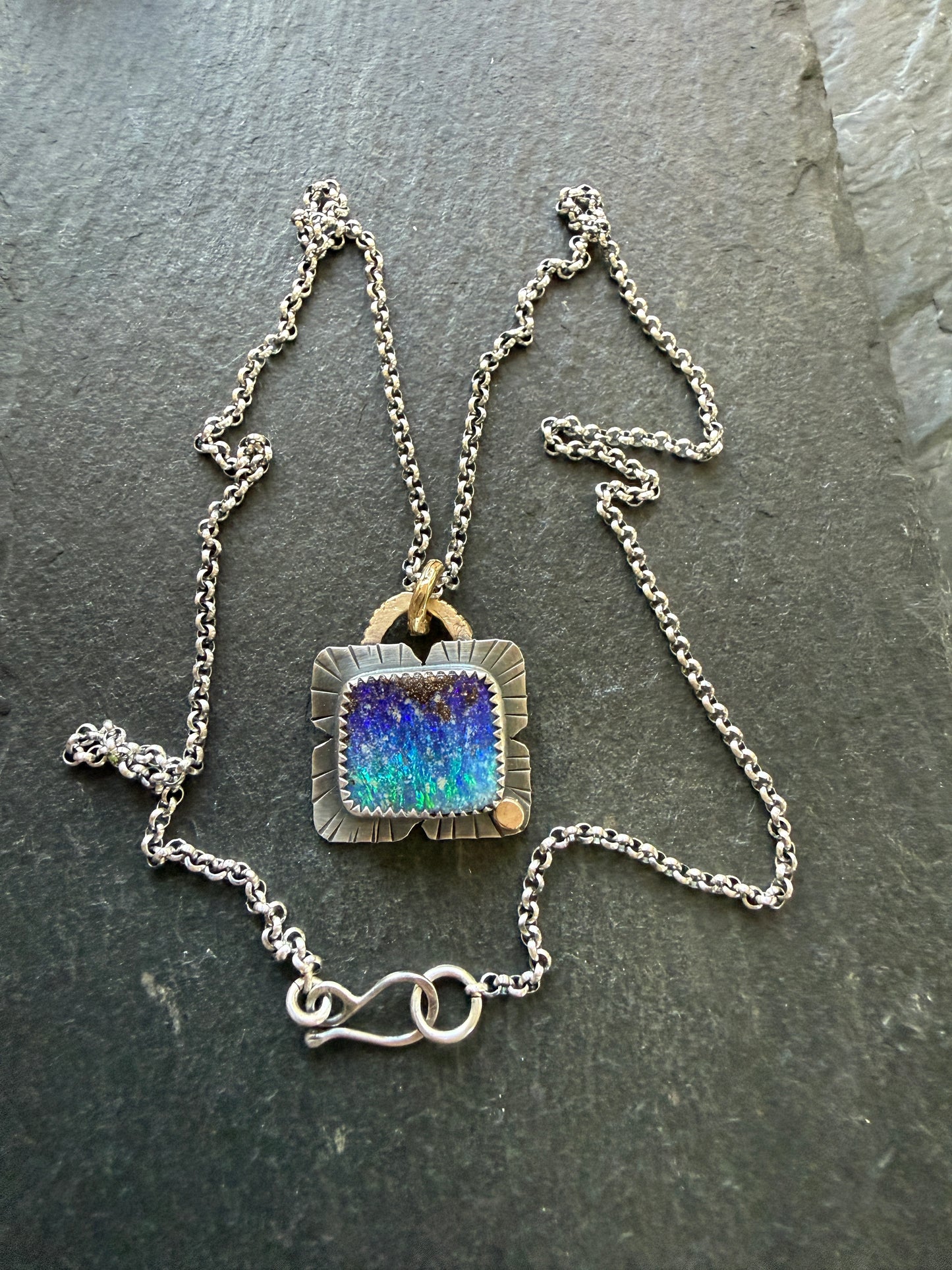 Starry Night Opal Pendant