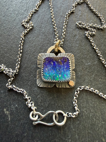 Starry Night Opal Pendant