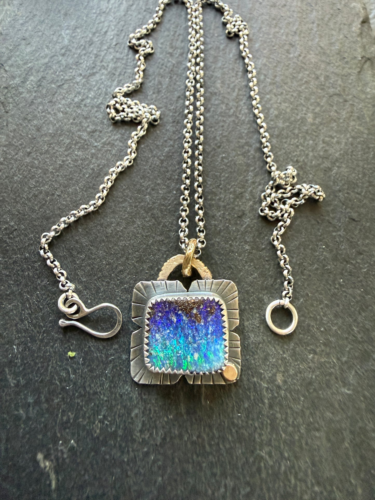 Starry Night Opal Pendant