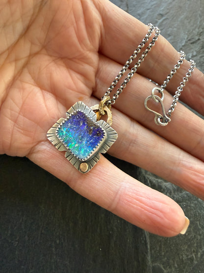 Starry Night Opal Pendant