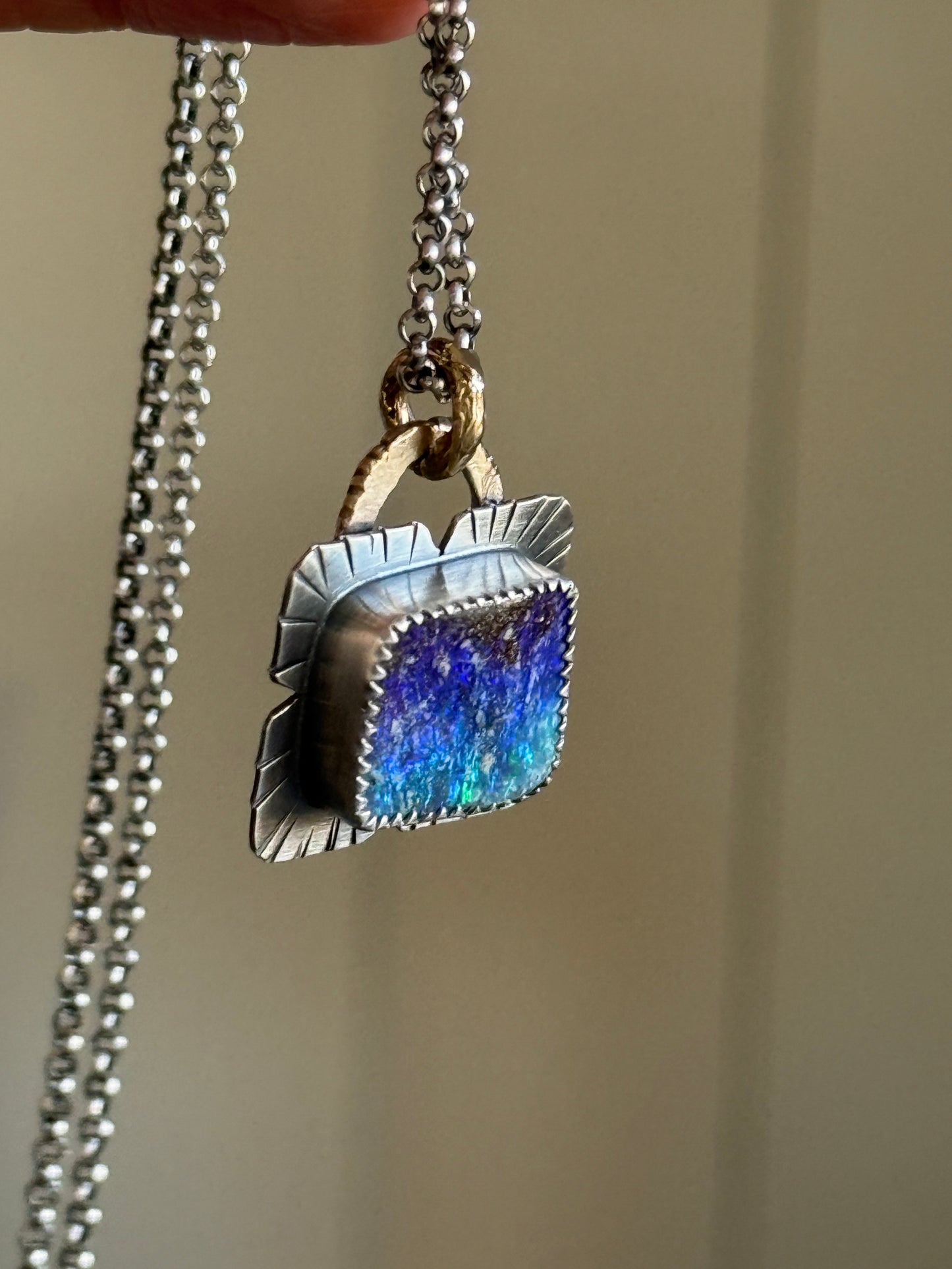 Starry Night Opal Pendant