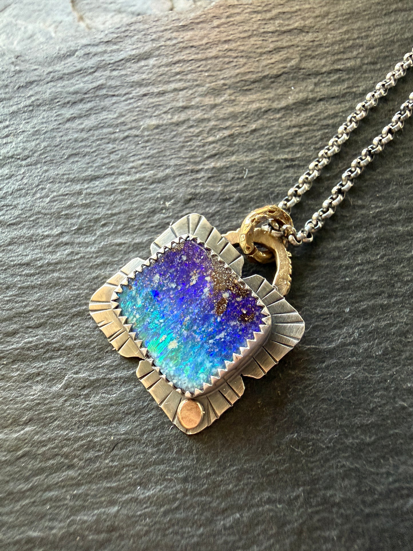 Starry Night Opal Pendant