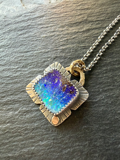Starry Night Opal Pendant