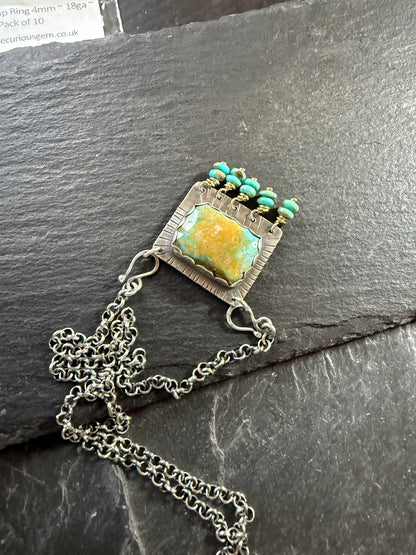 Turquoise Tassel Pendant