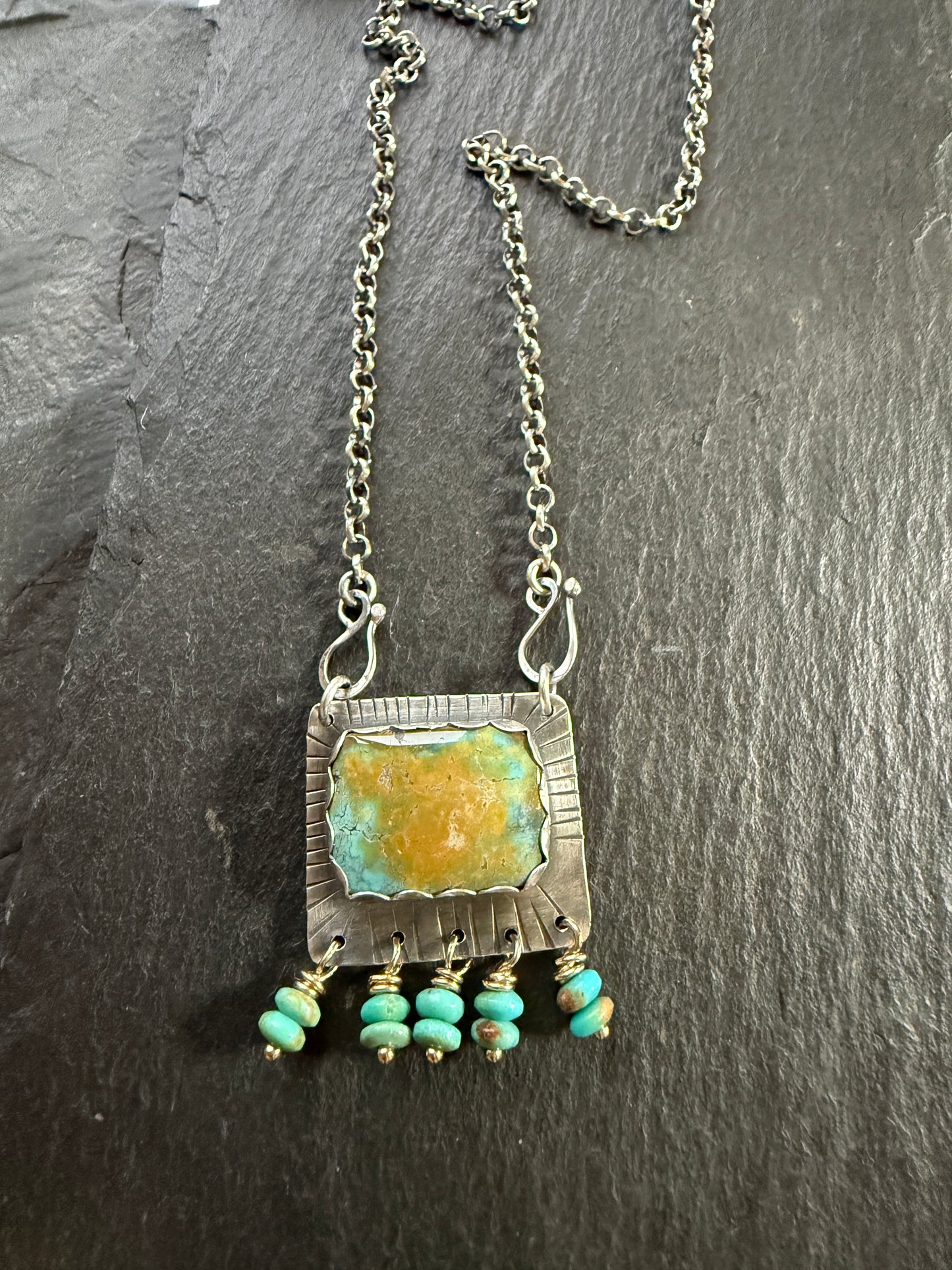 Turquoise Tassel Pendant