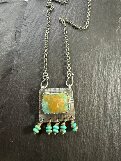 Turquoise Tassel Pendant