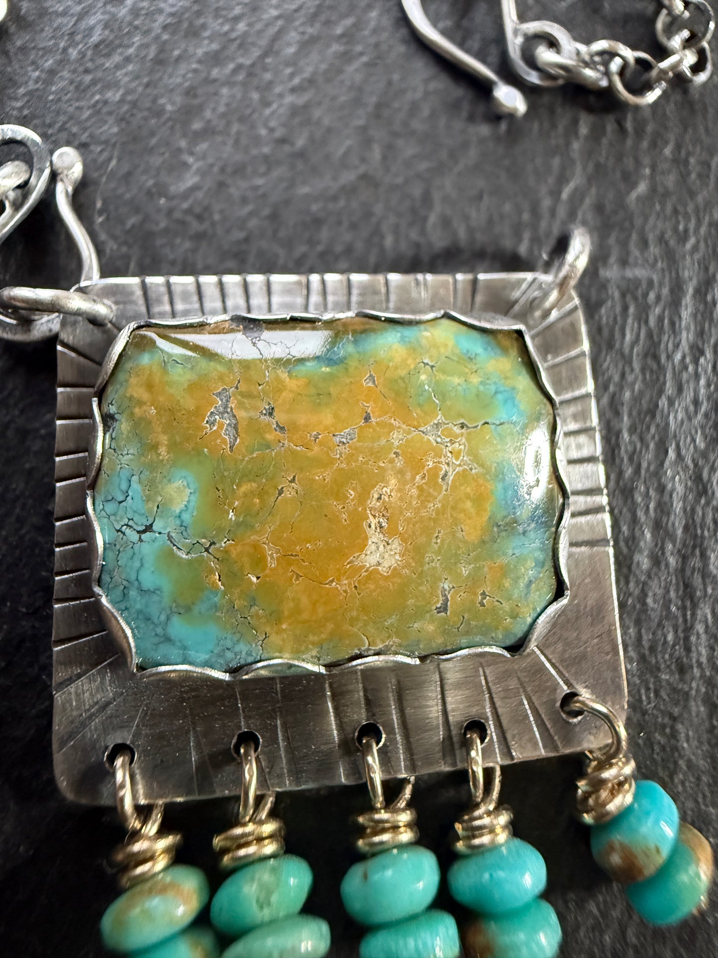 Turquoise Tassel Pendant