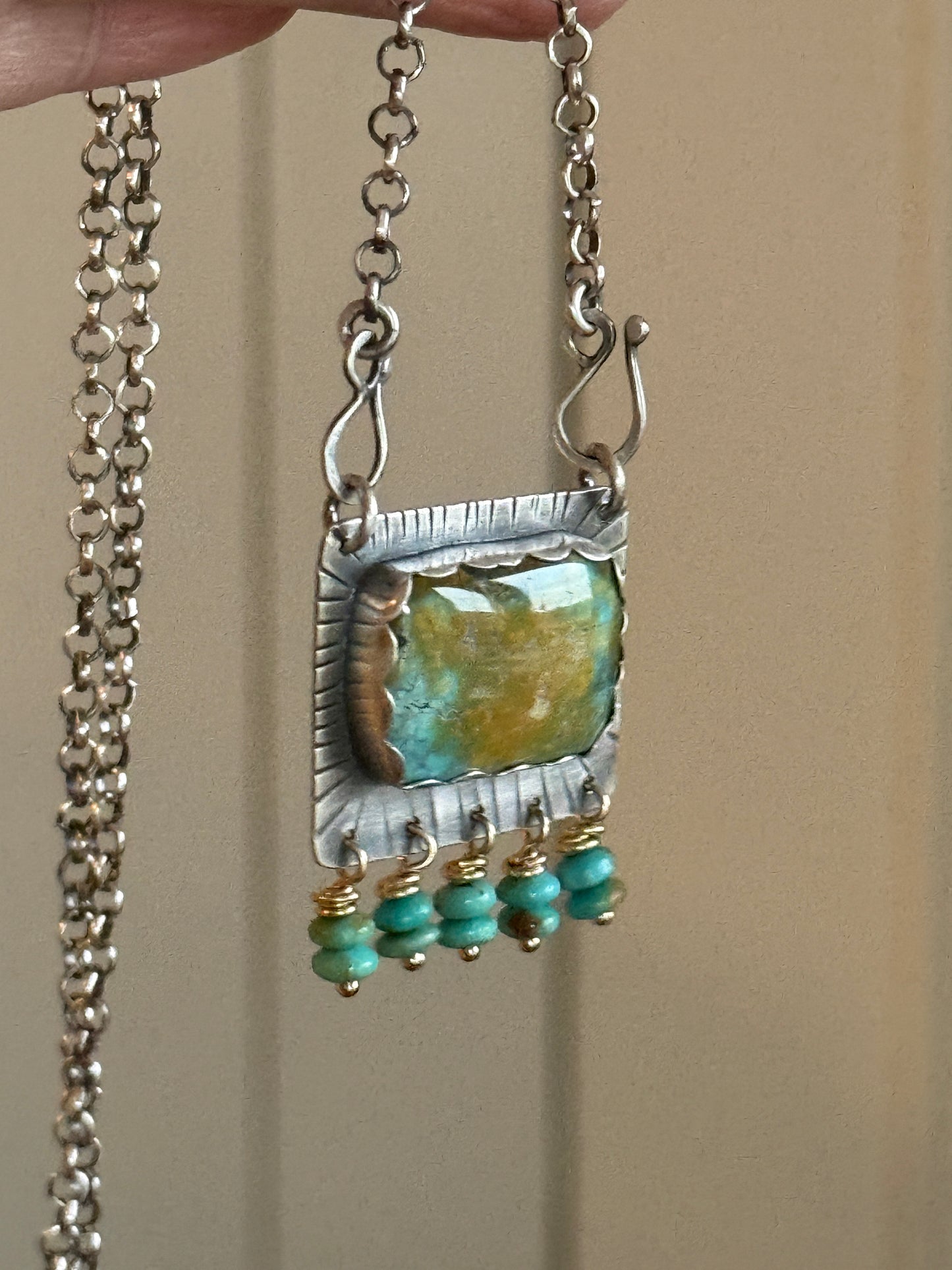 Turquoise Tassel Pendant