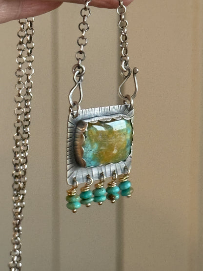 Turquoise Tassel Pendant