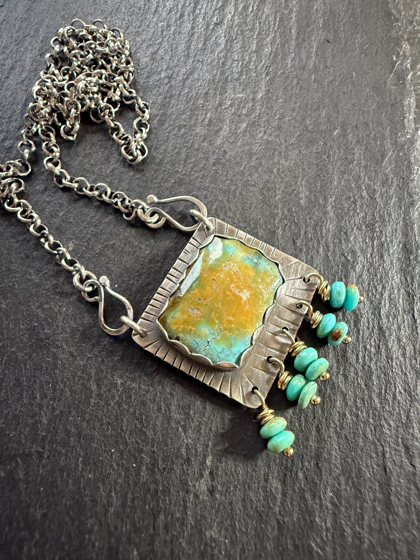 Turquoise Tassel Pendant