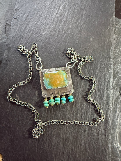 Turquoise Tassel Pendant