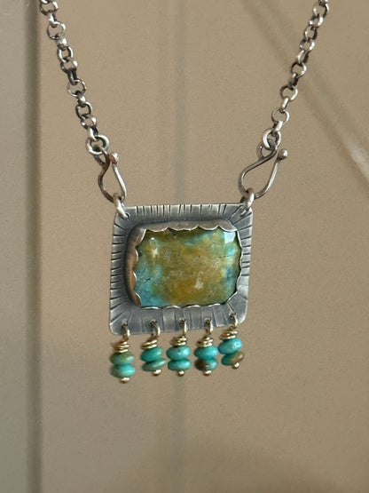 Turquoise Tassel Pendant