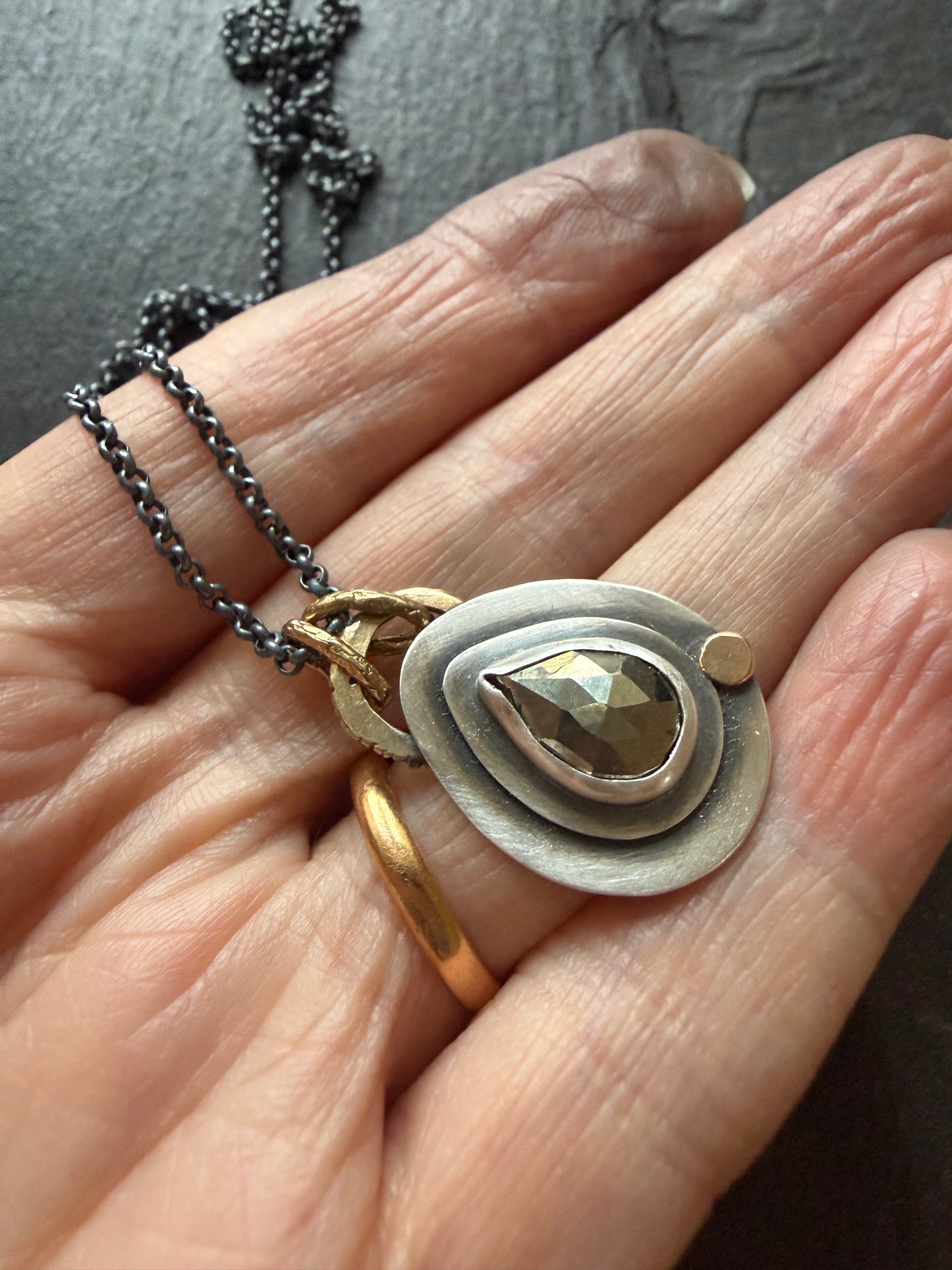 Pyrite Charm Necklace