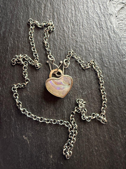 Pastel Heart Opal Pedant