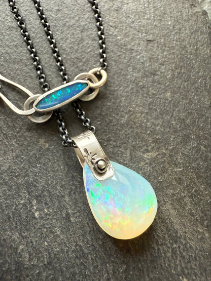 Ethiopian Opal Pendant Necklace