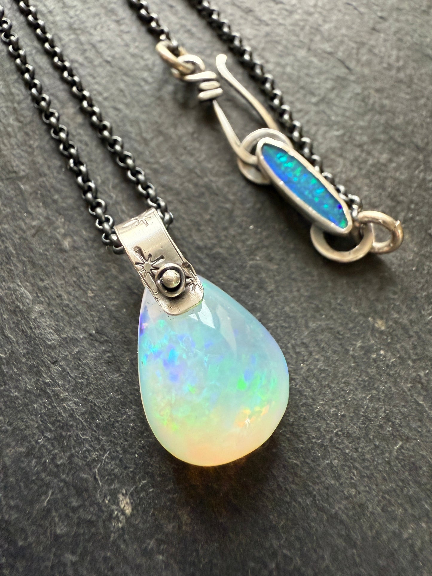 Ethiopian Opal Pendant Necklace