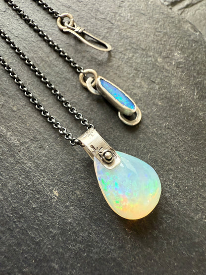 Ethiopian Opal Pendant Necklace