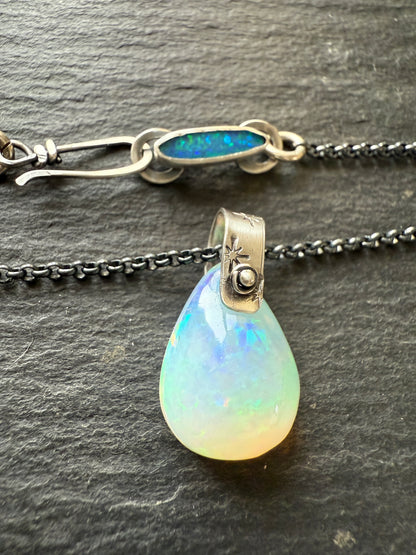 Ethiopian Opal Pendant Necklace