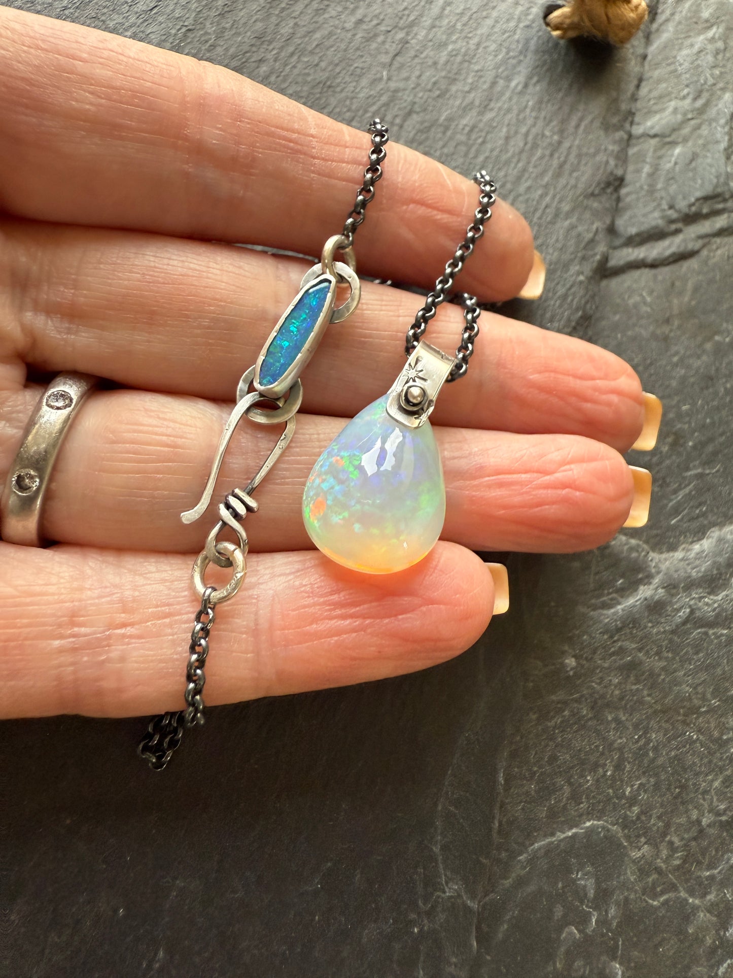 Ethiopian Opal Pendant Necklace