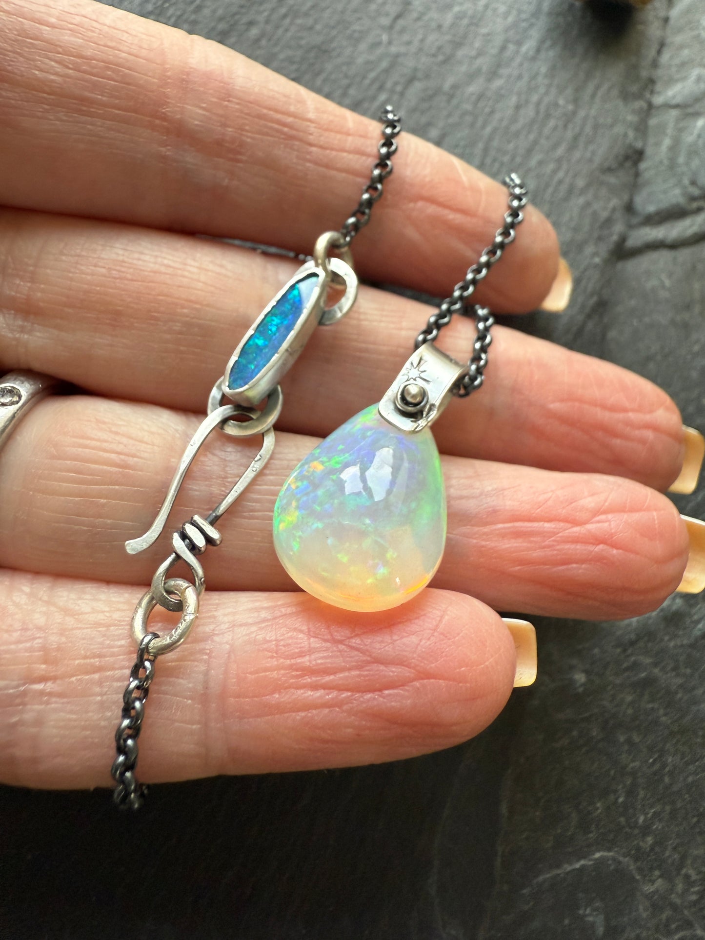 Ethiopian Opal Pendant Necklace