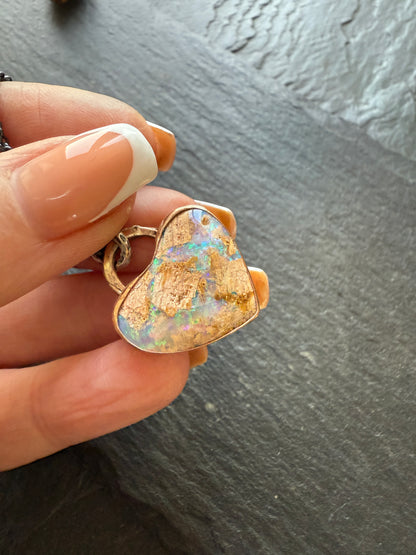 Opal Heart Necklace