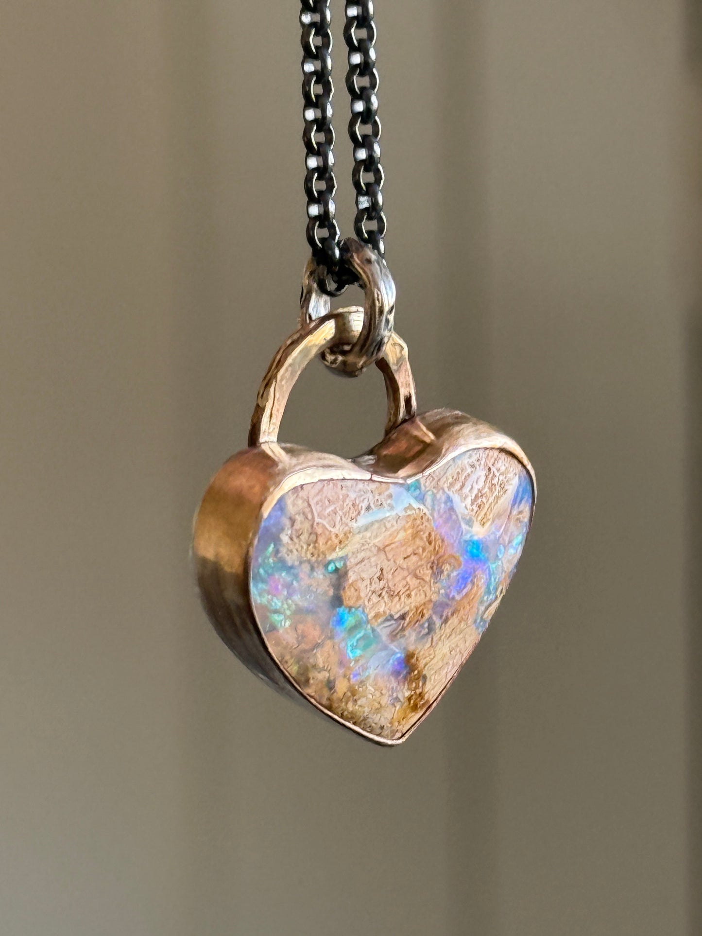 Opal Heart Necklace