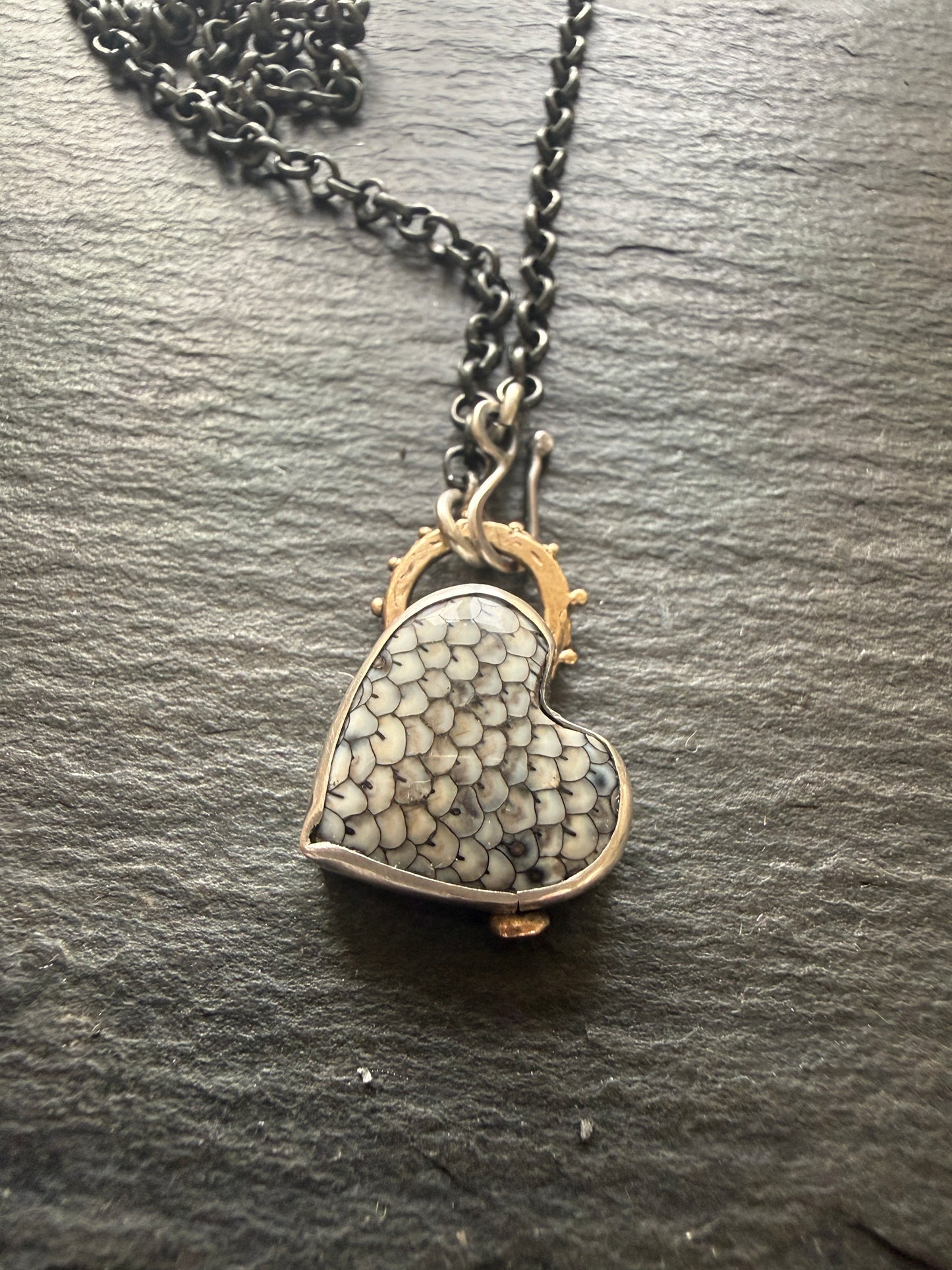 Fossilised Snakeskin Pendant