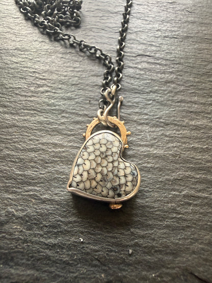 Fossilised Snakeskin Pendant