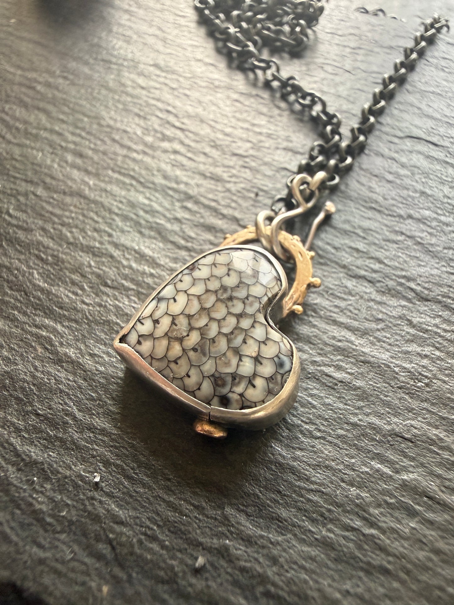 Fossilised Snakeskin Pendant