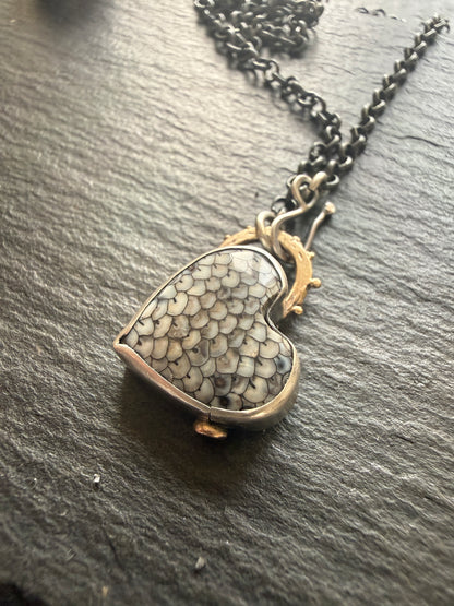 Fossilised Snakeskin Pendant