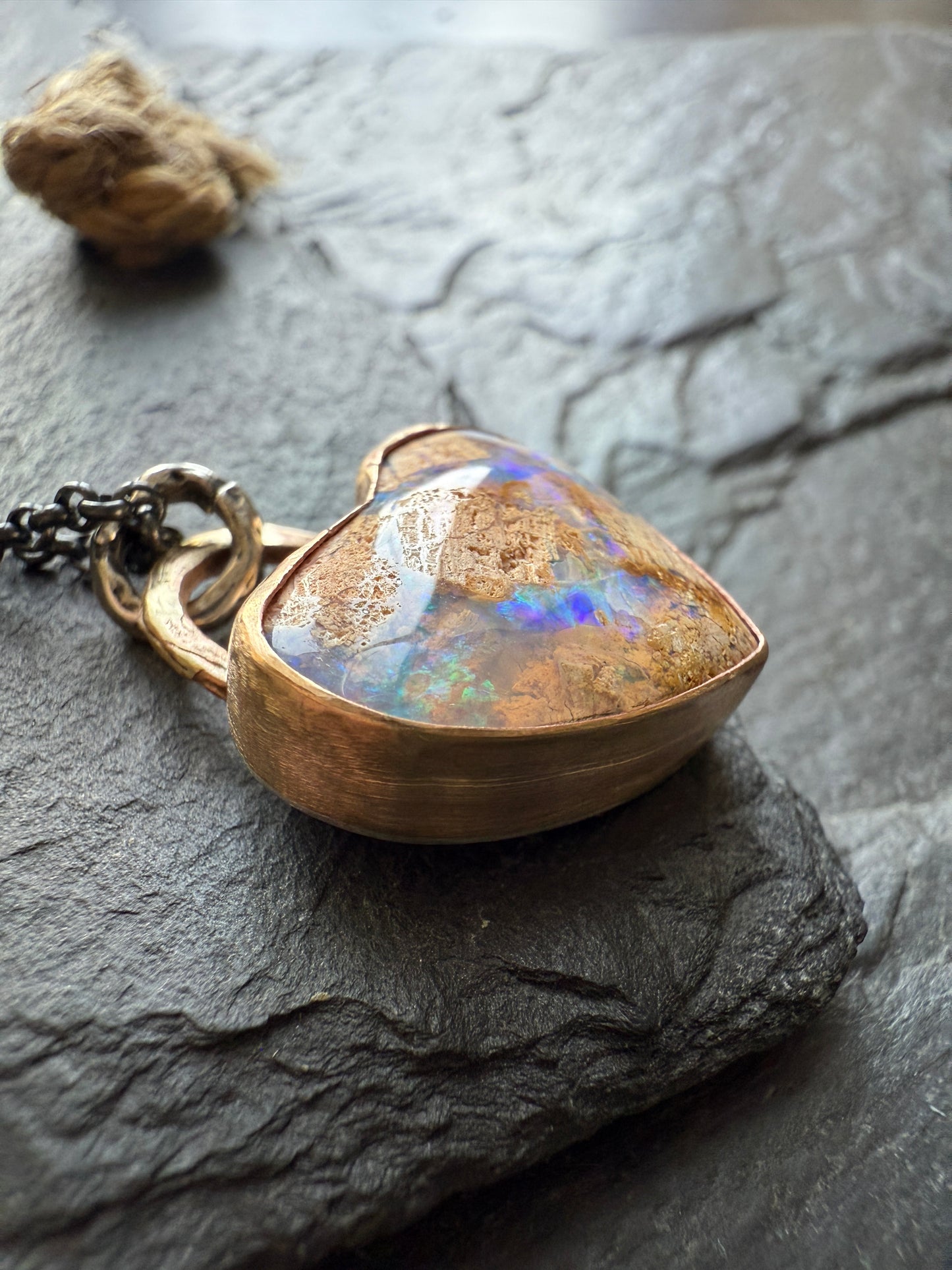 Opal Heart Necklace