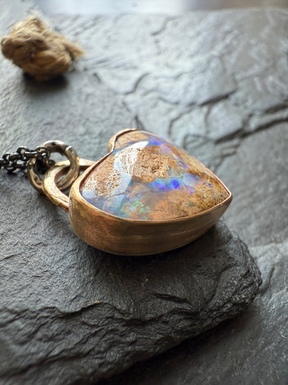Opal Heart Necklace