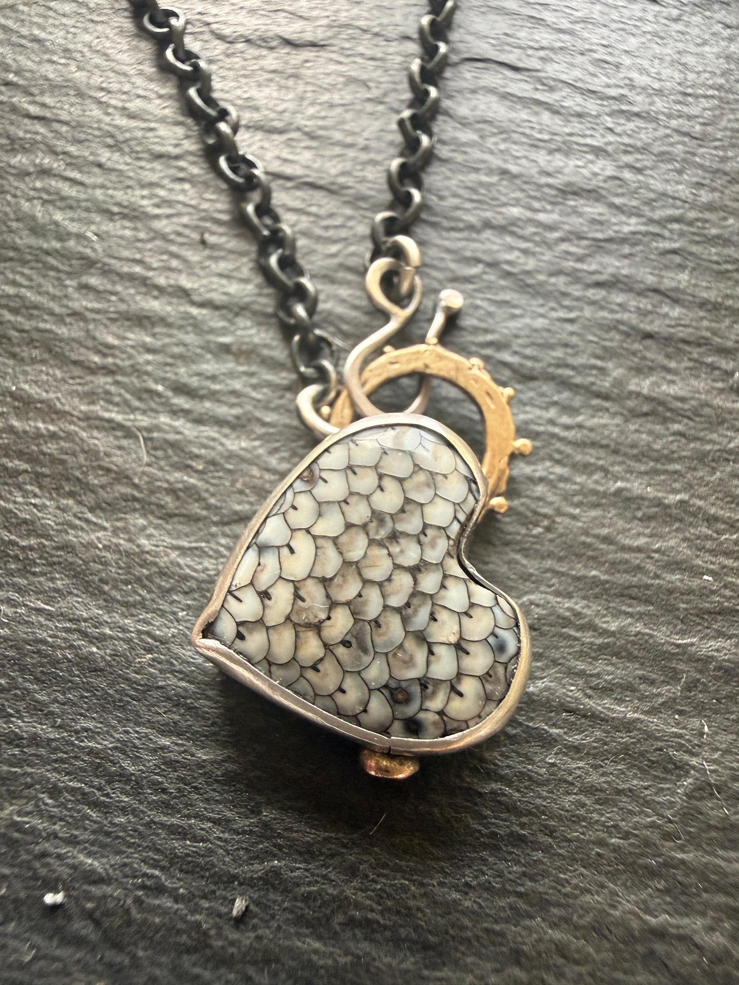 Fossilised Snakeskin Pendant