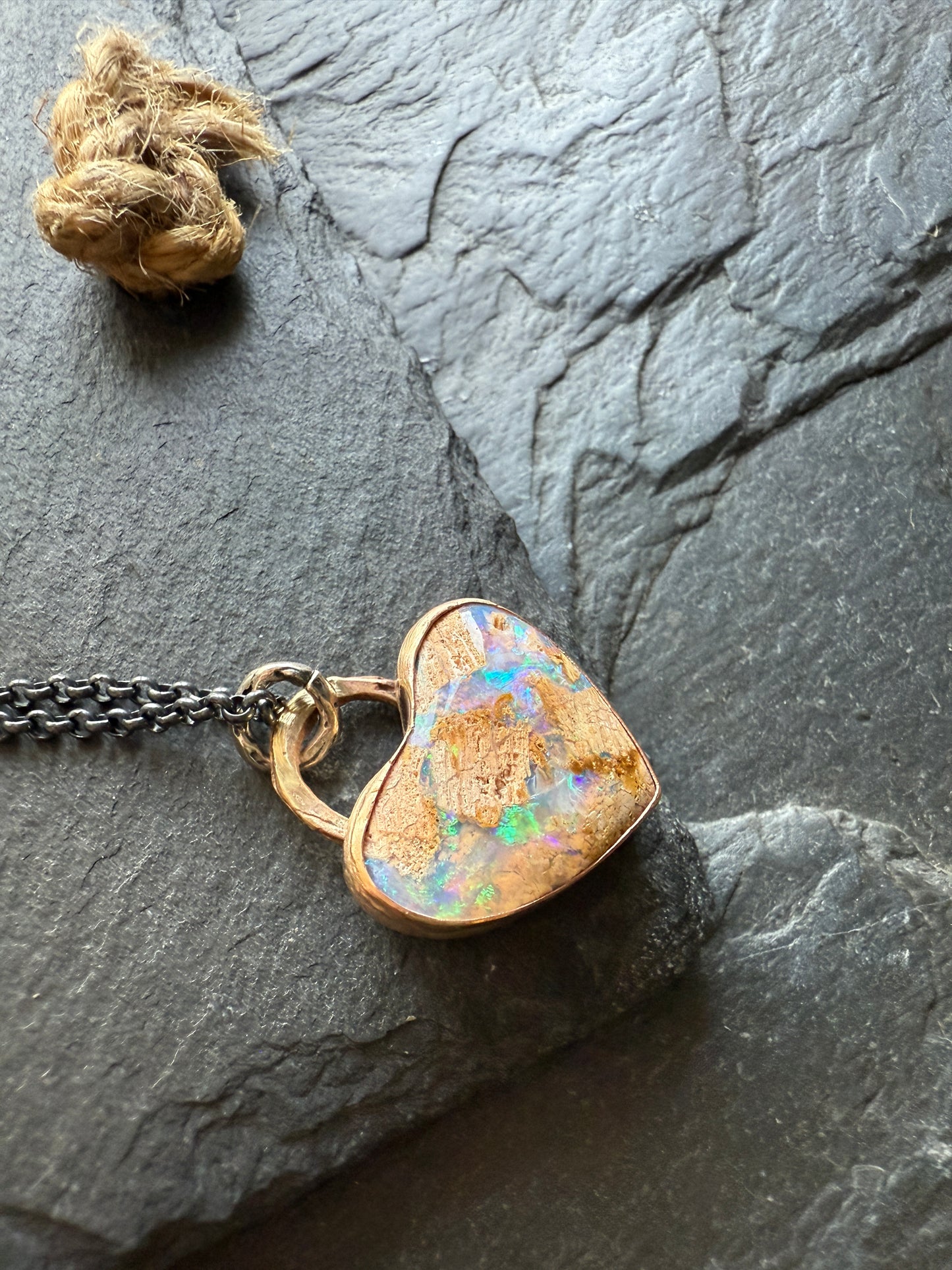 Opal Heart Necklace